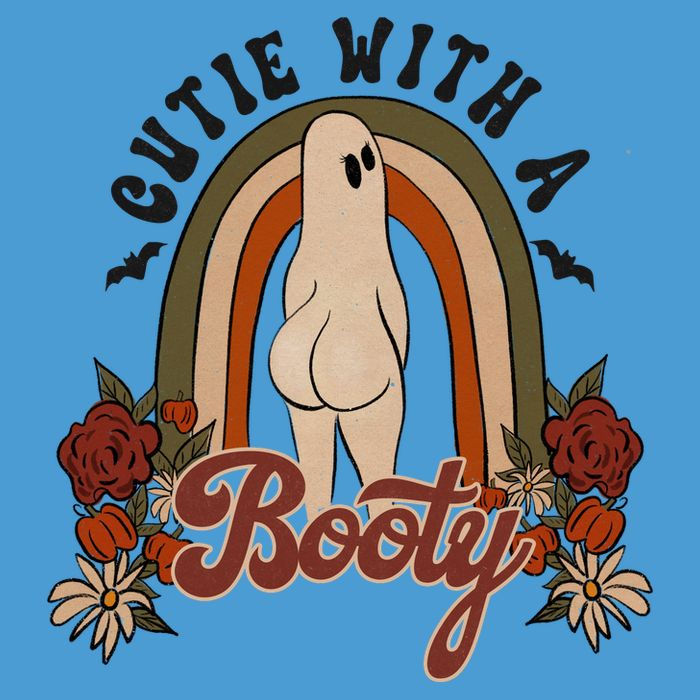 Cutie With A Booty Funny Halloween Ghost Tie Dye Hoodie