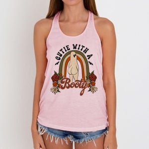 Cutie With A Booty Funny Halloween Ghost Women's Knotted Racerback Tank