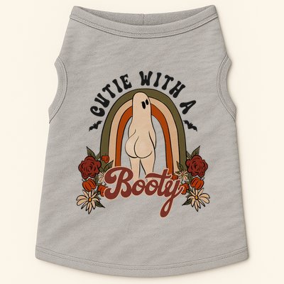 Cutie With A Booty Funny Halloween Ghost Doggie Tank