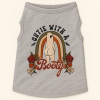Cutie With A Booty Funny Halloween Ghost Doggie Tank