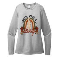 Cutie With A Booty Funny Halloween Ghost Womens CVC Long Sleeve Shirt