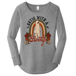 Cutie With A Booty Funny Halloween Ghost Women's Perfect Tri Tunic Long Sleeve Shirt