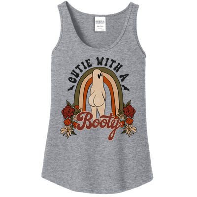 Cutie With A Booty Funny Halloween Ghost Ladies Essential Tank