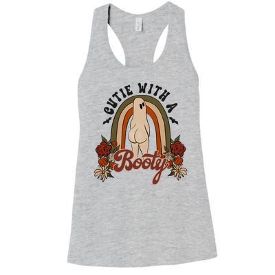 Cutie With A Booty Funny Halloween Ghost Women's Racerback Tank