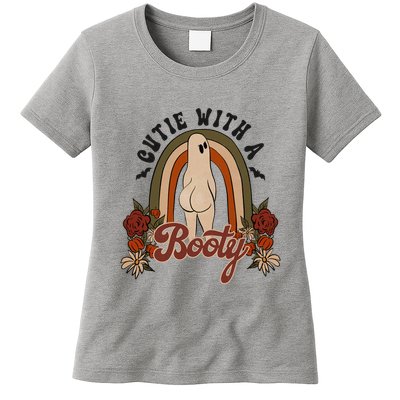 Cutie With A Booty Funny Halloween Ghost Womens T-Shirt