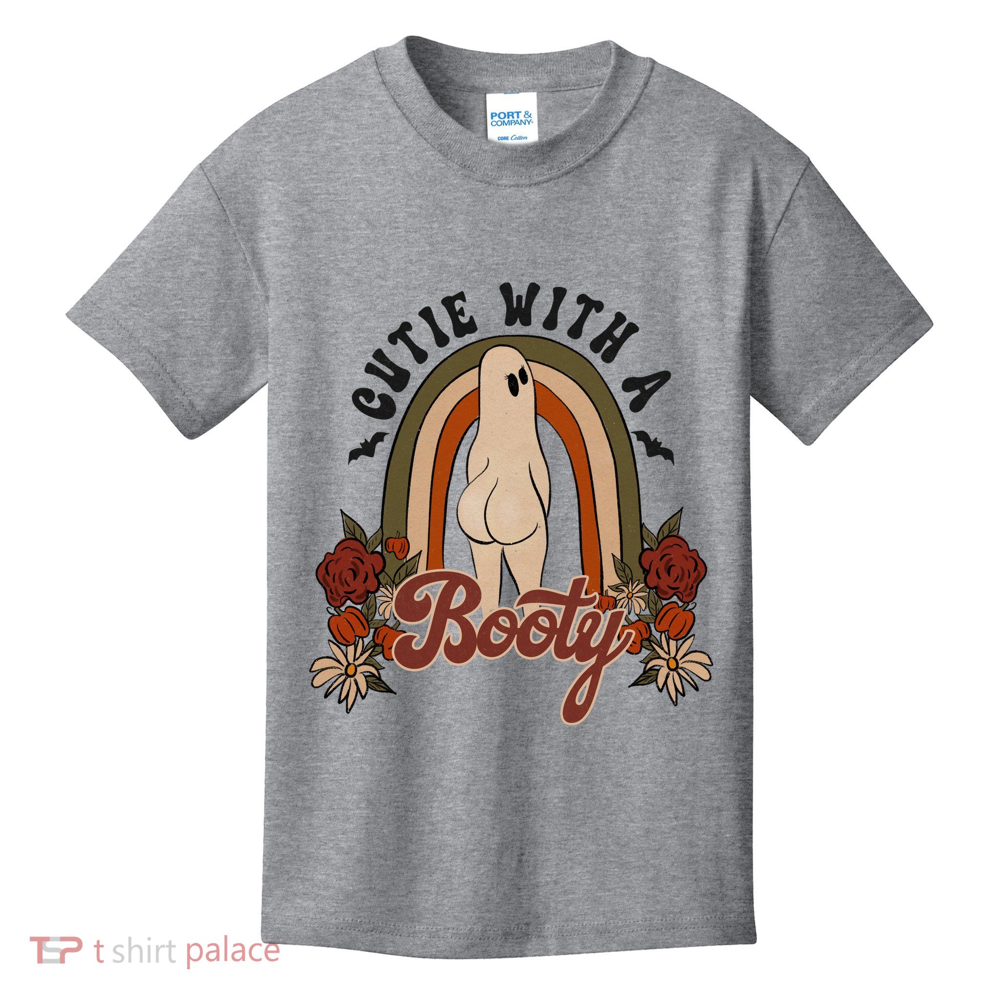 Cutie With A Booty Funny Halloween Ghost Kids T-Shirt