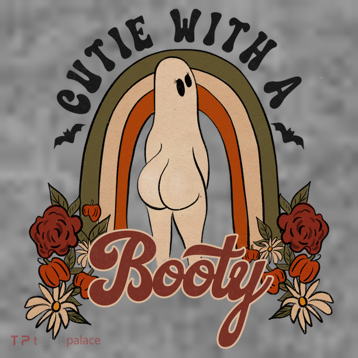 Cutie With A Booty Funny Halloween Ghost Kids T-Shirt
