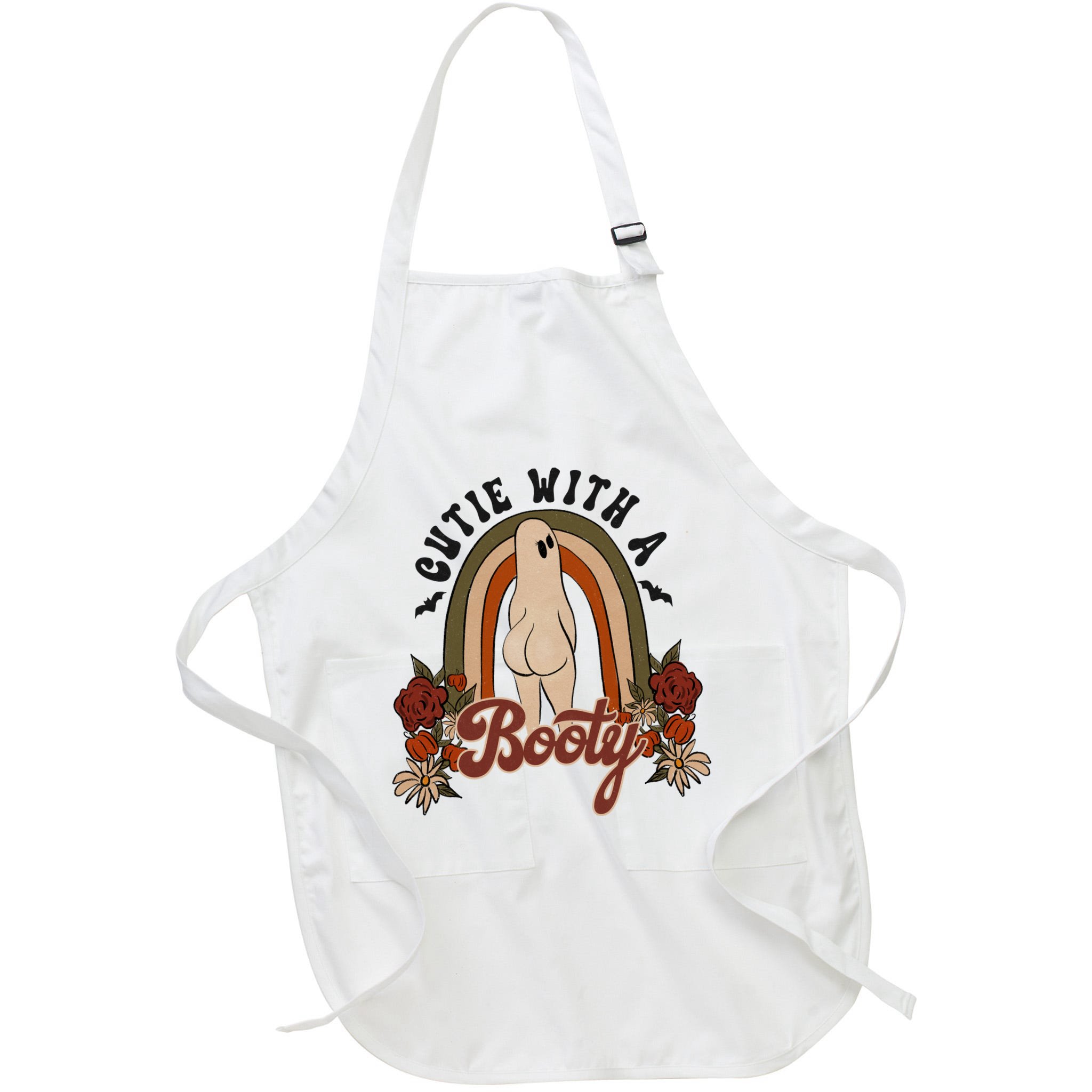 Cutie With A Booty Funny Halloween Ghost Apron