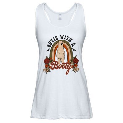 Cutie With A Booty Funny Halloween Ghost Ladies Essential Flowy Tank