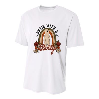Cutie With A Booty Funny Halloween Ghost Youth Performance Sprint T-Shirt