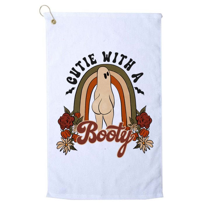 Cutie With A Booty Funny Halloween Ghost Golf Towel