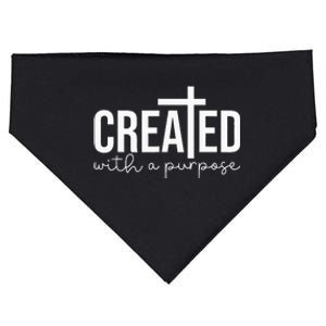 Created With A Purpose Christian Teacher USA-Made Doggie Bandana