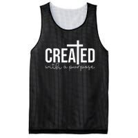 Created With A Purpose Christian Teacher Mesh Reversible Basketball Jersey Tank