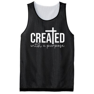 Created With A Purpose Christian Teacher Mesh Reversible Basketball Jersey Tank