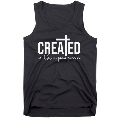 Created With A Purpose Christian Teacher Tank Top