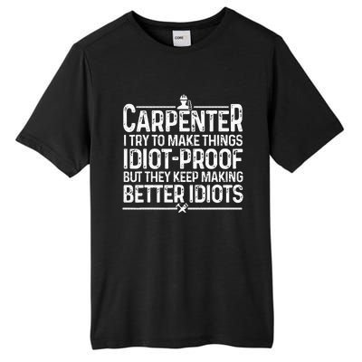 Carpenter Woodworking Art For Wo Carpentry Woodworker Tall Fusion ChromaSoft Performance T-Shirt