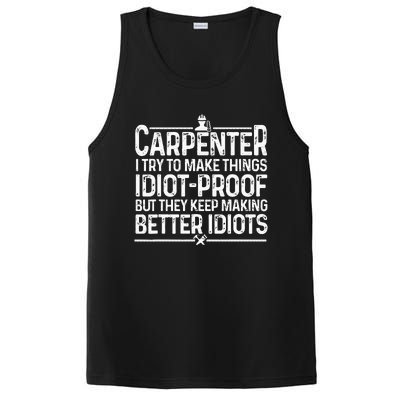 Carpenter Woodworking Art For Wo Carpentry Woodworker PosiCharge Competitor Tank