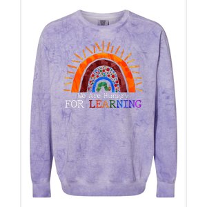 Cute We Are Hungry For Learning Back To School Colorblast Crewneck Sweatshirt