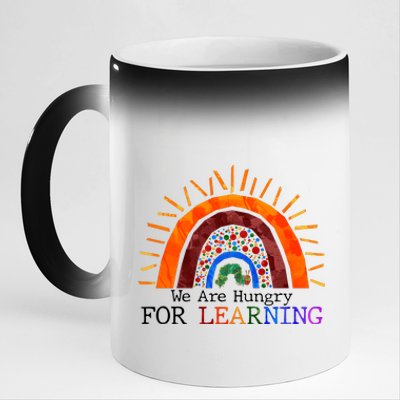 Cute We Are Hungry For Learning Back To School 11oz Black Color Changing Mug