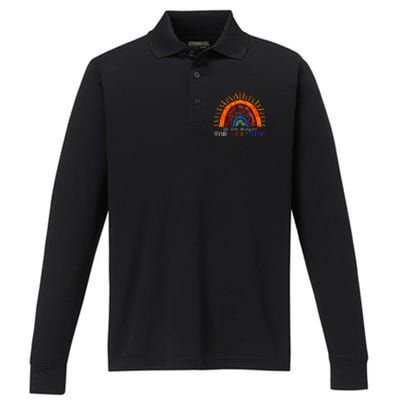 Cute We Are Hungry For Learning Back To School Performance Long Sleeve Polo