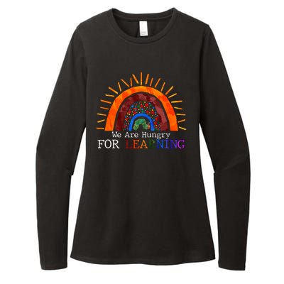 Cute We Are Hungry For Learning Back To School Womens CVC Long Sleeve Shirt