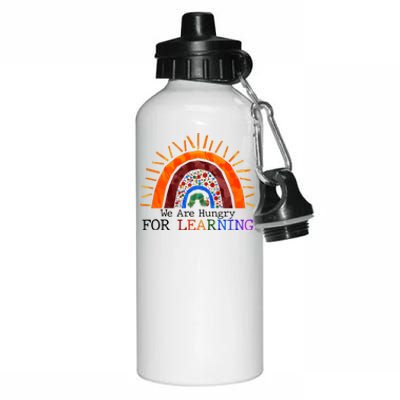 Cute We Are Hungry For Learning Back To School Aluminum Water Bottle