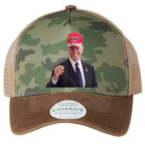 Cap Wear A Trump Hat Funny Joe Biden Dons Trump 2024 Gift Legacy Tie Dye Trucker Hat