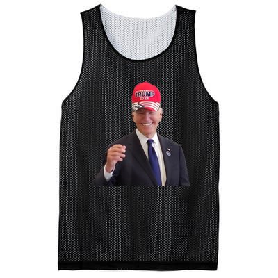 Cap Wear A Trump Hat Funny Joe Biden Dons Trump 2024 Gift Mesh Reversible Basketball Jersey Tank