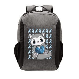 Cute Wolf And Blue Ribbon For Diabetes Awareness Gift Vector Backpack