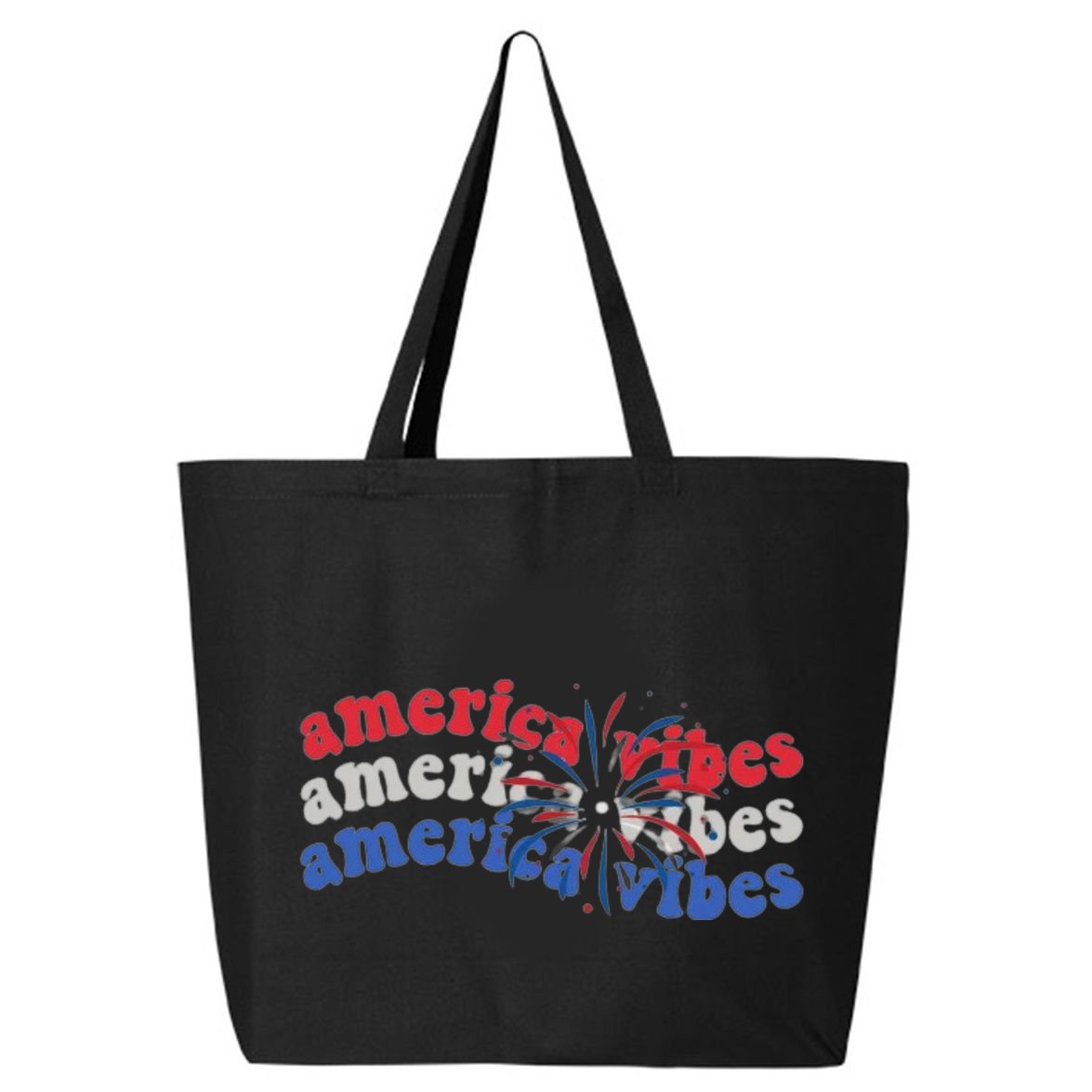 Cool Wavy America Vibes Fireworks 25L Jumbo Tote