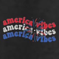 Cool Wavy America Vibes Fireworks Golf Towel