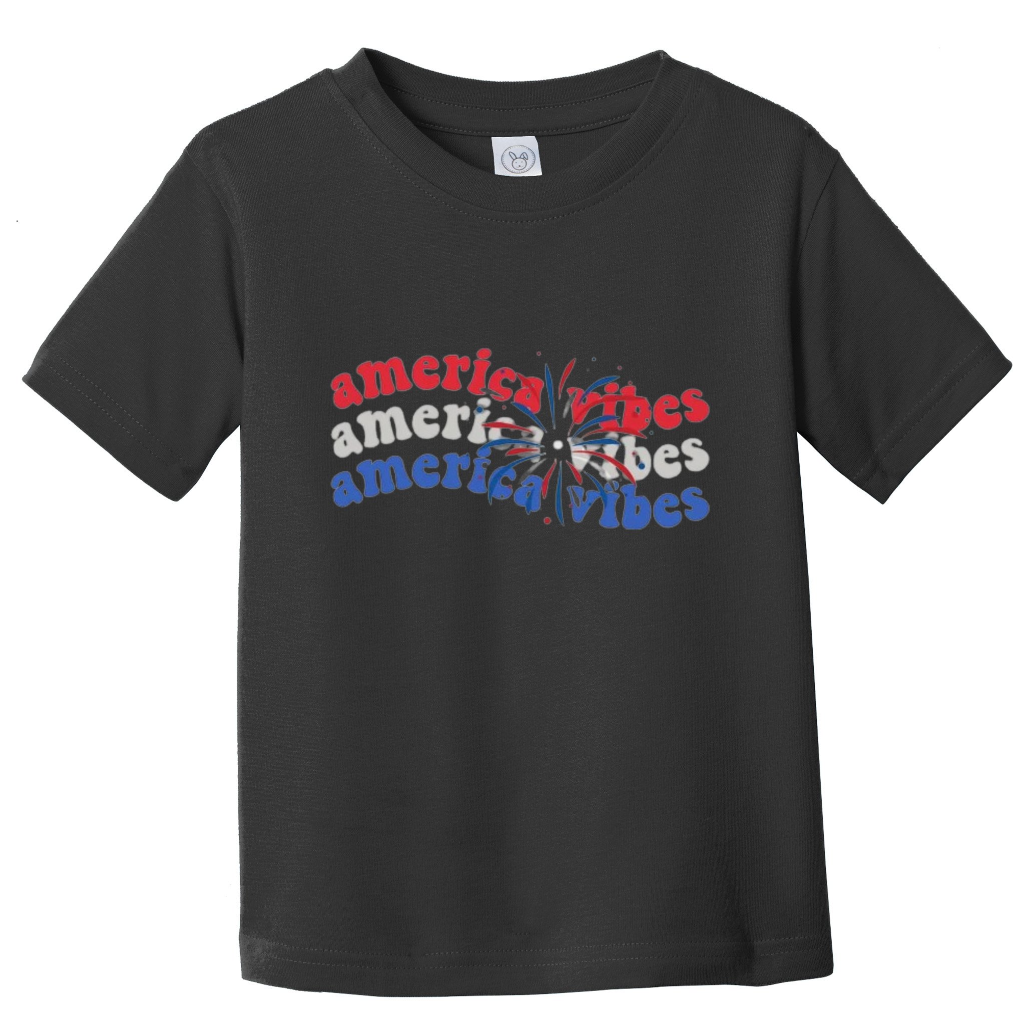 Cool Wavy America Vibes Fireworks Toddler T-Shirt