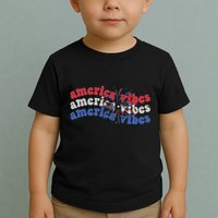 Cool Wavy America Vibes Fireworks Toddler T-Shirt