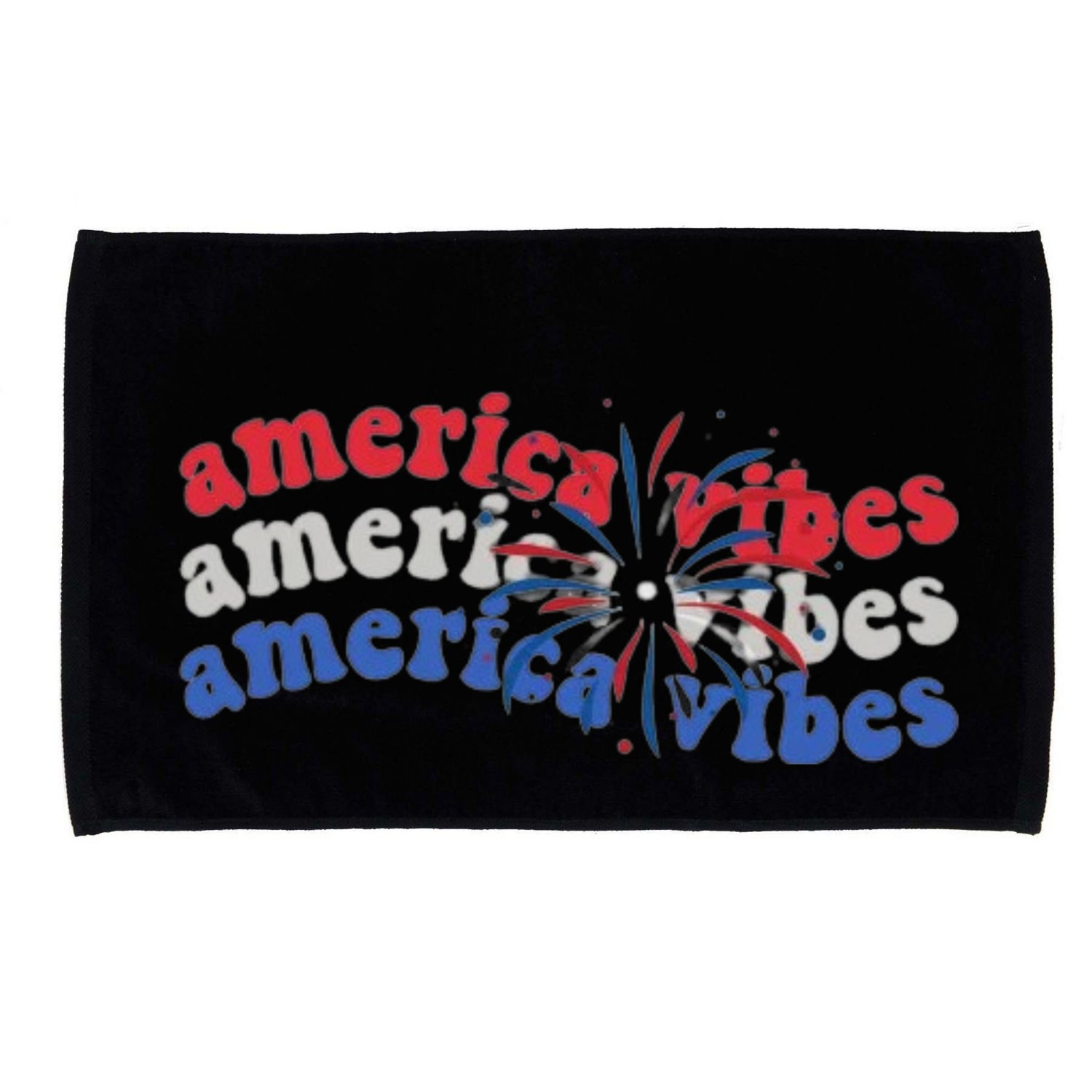 Cool Wavy America Vibes Fireworks Microfiber Hand Towel