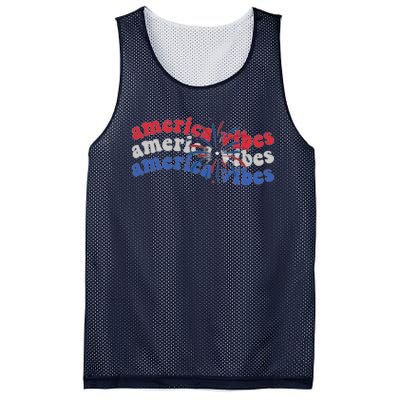 Cool Wavy America Vibes Fireworks Mesh Reversible Basketball Jersey Tank