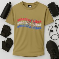 Cool Wavy America Vibes Fireworks Performance Shirt