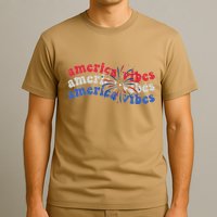 Cool Wavy America Vibes Fireworks T-Shirt