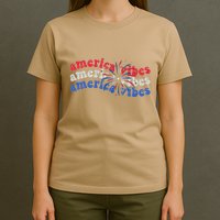 Cool Wavy America Vibes Fireworks T-Shirt