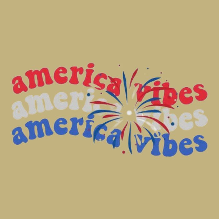 Cool Wavy America Vibes Fireworks T-Shirt
