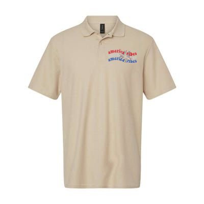 Cool Wavy America Vibes Fireworks Softstyle Adult Sport Polo