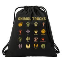 Children's Wild Animal Tracks Childrens Learning Design Drawstring Bag