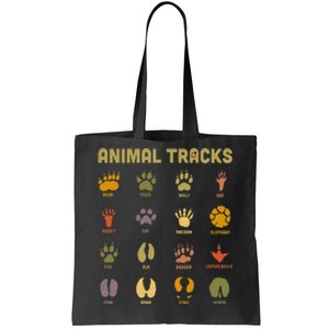 Children's Wild Animal Tracks Childrens Learning Design Tote Bag