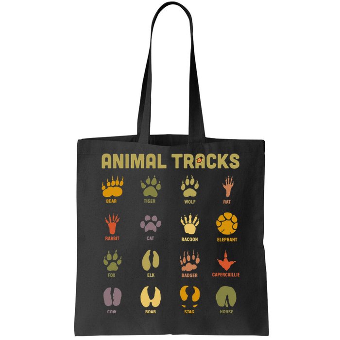 Children's Wild Animal Tracks Childrens Learning Design Tote Bag