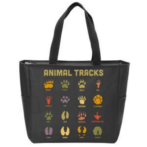 Children's Wild Animal Tracks Childrens Learning Design Zip Tote Bag