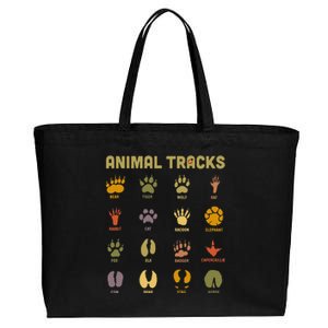 Children's Wild Animal Tracks Childrens Learning Design Cotton Canvas Jumbo Tote