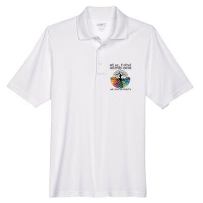 Cute We All Thrive Under Different Conditions Neurodiversity Men's Origin Performance Pique Polo