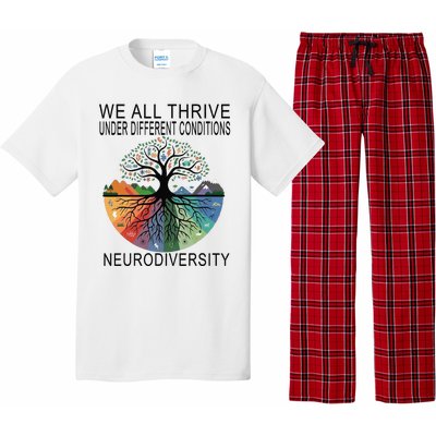 Cute We All Thrive Under Different Conditions Neurodiversity Pajama Set