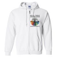 Cute We All Thrive Under Different Conditions Neurodiversity Full Zip Hoodie