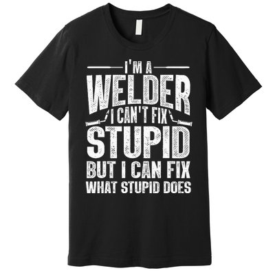 Cool Welding Art For Men Women Welder Iron Worker Pipeliner Premium T-Shirt