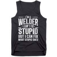 Cool Welding Art For Men Women Welder Iron Worker Pipeliner Tank Top